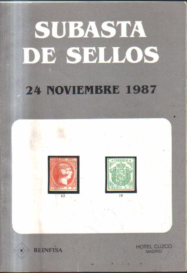 SUBASTA DE SELLOS. 24 NOVIEMBRE 1987.