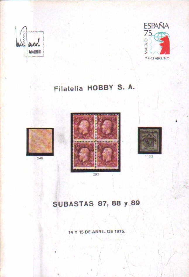 SUBASTAS 87,88 Y 89. 14 Y15 DE ABRIL 1975.