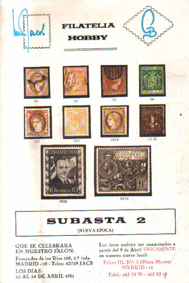 SUBASTA 2 (NUEVA EPOCA).