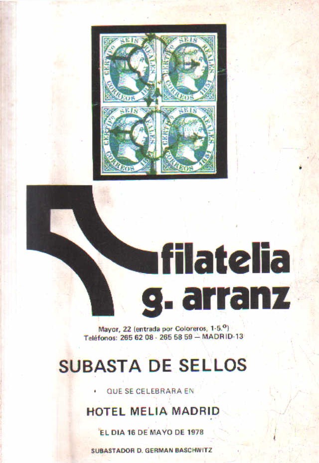 SUBASTA DE SELLOS. 16 DE MAYO DE 1978.