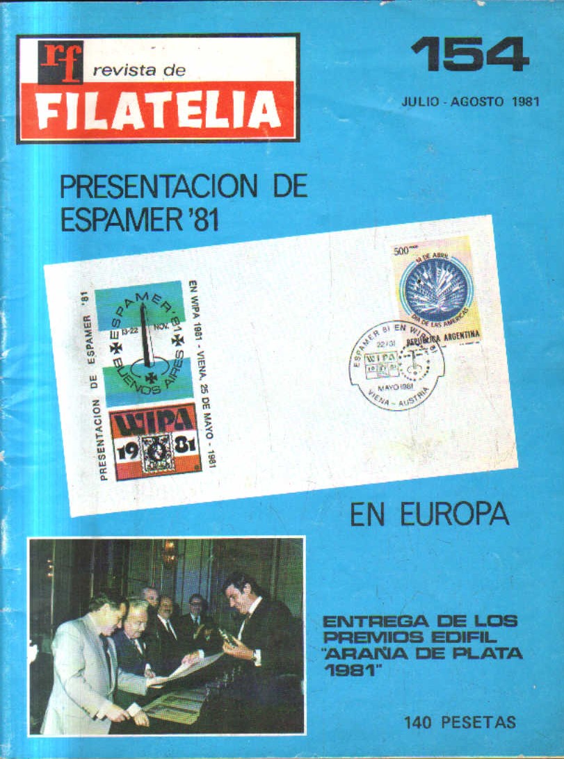 REVISTA FILATELIA. Nº 154. JULIO-AGOSTO. 1981.