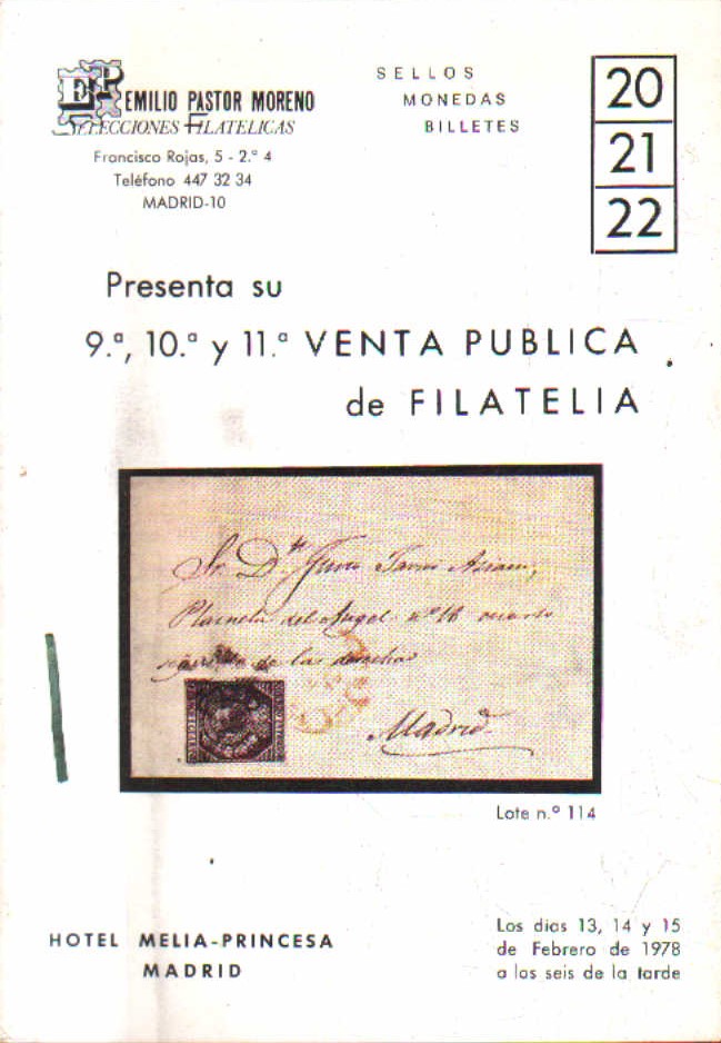 SELLOS MONEDAS Y BILLETES. Nº 20-21-22.