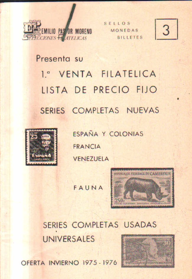 SELLOS MONEDAS Y BILLETES. Nº 3.