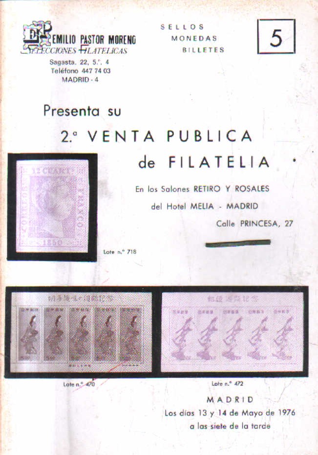 SELLOS MONEDAS Y BILLETES. Nº 5.
