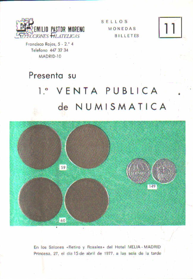 SELLOS MONEDAS Y BILLETES. Nº 11.