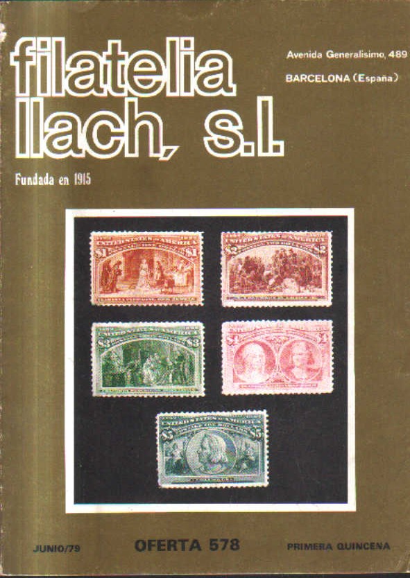 FILATELIA LLACH, S.L. JUNIO/79.  OFERTA 578. PRIMERA QUINCENA.