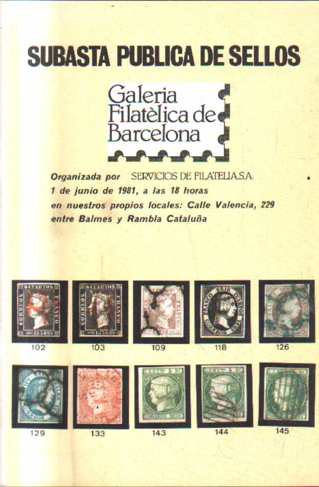 SUBASTA PUBLICA DE SELLO. 1 DE JUNIO DE 1981.