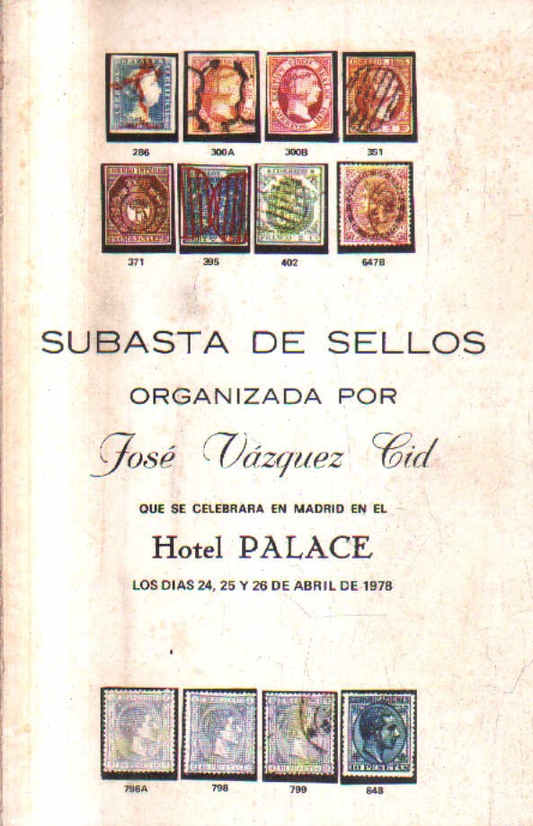 SUBASTA DE SELLOS. LOS DIAS 24,25,Y 26 DE ABRIL DE 1978