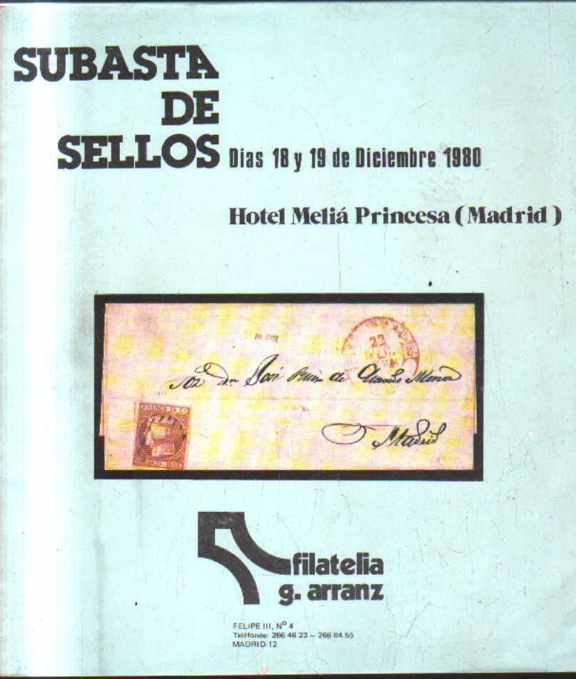 SUBASTA DE SELLOS. DIAS 18 Y 19 DE DICIEMBRE DE 1980.