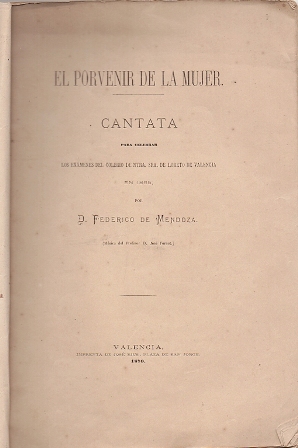EL PORVENIR DE LA MUJER - CANTATA.