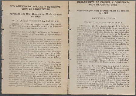 REGLAMENTO DE POLICIA Y CONSERVACION DE CARRETERAS