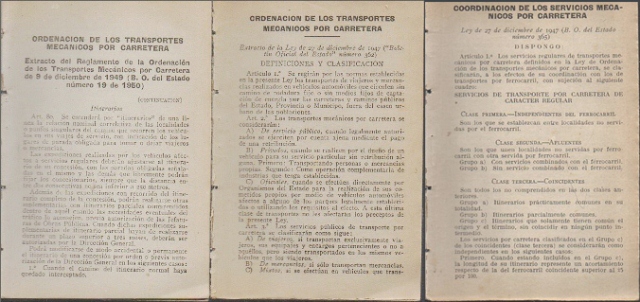 ORDENACION Y COORDINACION DE LOS TRANSPORTES MECANICOS POR CARRETERA