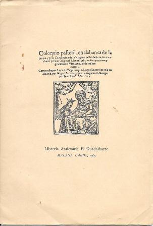 COLOQUIO PAFTORIL, EN ALABANCA DE LA… (FACSIMIL)