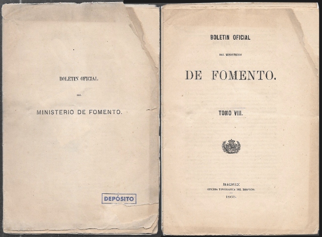 BOLETIN OFICIAL DE MINISTERIO DE FOMENTO TOMO VIII Nº 132 - AÑO IV ENERO 1865
