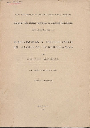 PLASTOSOMAS Y LEUCOPLASTOS EN ALGUNAS FANEROGAMAS