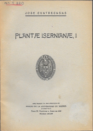 PLANTAE ISERNIANAE, I