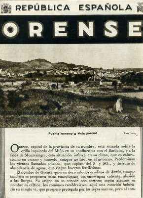 ORENSE. PATRONATO NACIONAL DEL TURISMO.