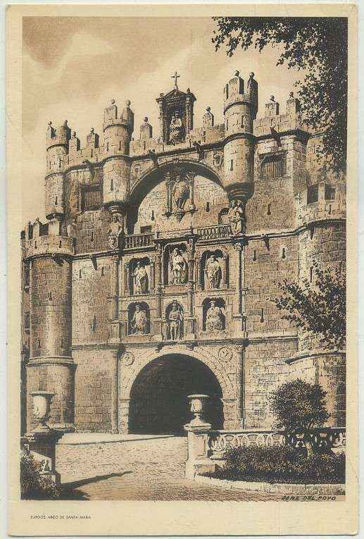 TARJETA TURISTICA DE BURGOS. ARCO DE SANTA MARIA