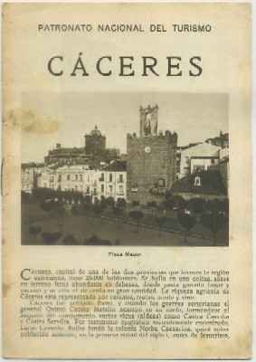 FOLLETO TURISTICO DE CACERES . PATRONATO NACIONAL DEL TURISMO