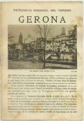 FOLLETO TURISTICO DE GERONA . PATRONATO NACIONAL DEL TURISMO