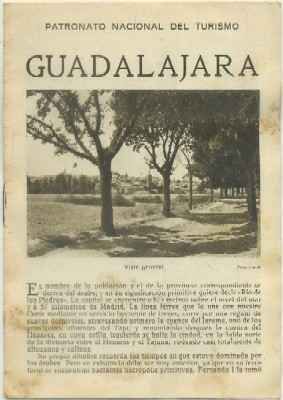 FOLLETO TURISTICO DE GUADALAJARA. PATRONATO NACIONAL DEL TURISMO