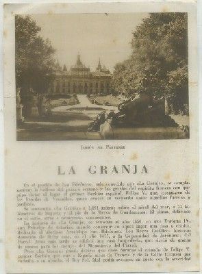 FOLLETO TURISTICO. LA GRANJA