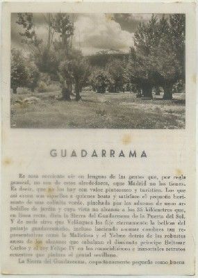 FOLLETO TURISTICO. GUADARRAMA