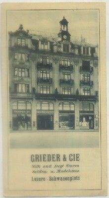 FOLLETO TURISTICO. GRIEDER & CIE