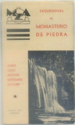 FOLLETO TURISTICO. EXCURSINES AL MONASTERIO DE PIEDRA