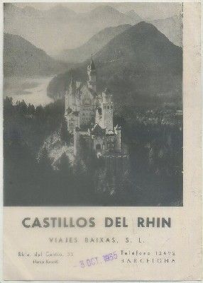 FOLLETO TURISTICO. CASTILLOS DEL RHIN. VIAJES BAIXAS