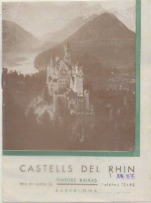 FOLLETO TURISTICO. EXCURSIO EN PULLMAN PELS CASTELLS DEL RHIN