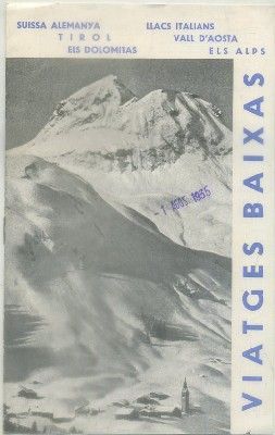FOLLETO TURISTICO. SUISSA, ALEMANYA, TIROL, LLACS ITALIANS…