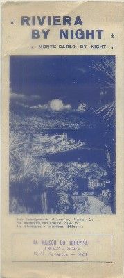 FOLLETO TURISTICO. MONTECARLO. RIVIERA BY NIGHT