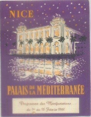 FOLLETO TURISTICO. NICE. PALAIS DE LA MEDITERRANEE