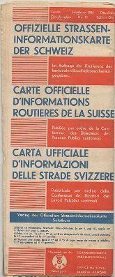 FOLLETO DE TURISMO. CARTE OFFICIELLE ROUTIERES DE LA SUISSE