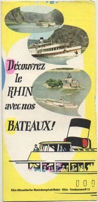FOLLETO DE TURISMO. DECOUVREZ LE RHIN AVEC NOS BATEAUX