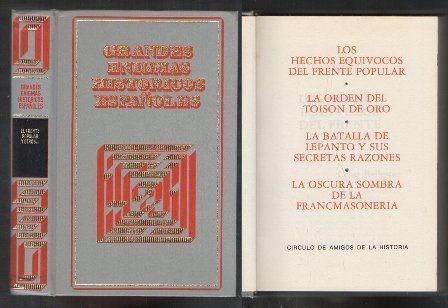 GRANDES ENIGMAS HISTORICOS ESPAÑOLES. (4 OBRAS)