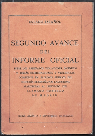 SEGUNDO AVANCE DEL INFORME OFICIAL SOBRE LOS ASESINATOS, VIOLACIONES…