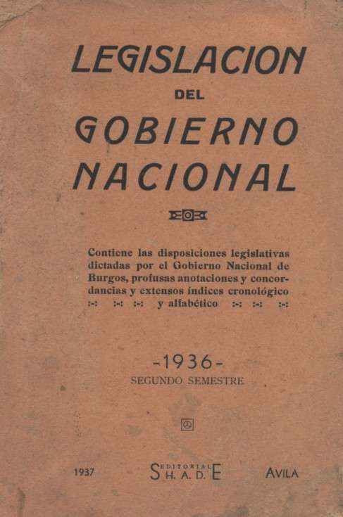 LEGISLACION DEL GOBIERNO NACIONAL