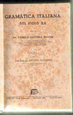 GRAMÁTICA ITALIANA DEL SIGLO XX
