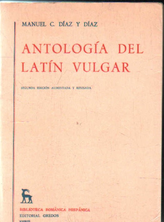 ANTOLOGÍA DEL LATÍN VULGAR