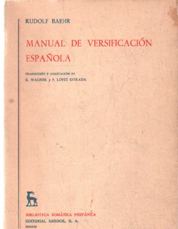 MANUAL DE VERSIFICACIÓN ESPAÑOLA