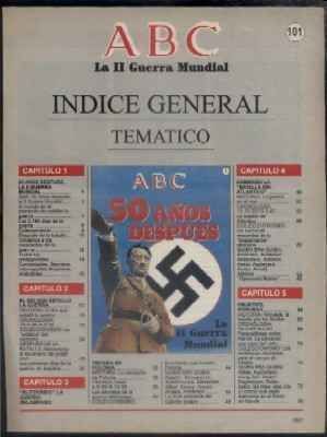 ABC. 50 AÑOS DESPUES. Nº 101. INDICE GENERAL. TEMATICO.