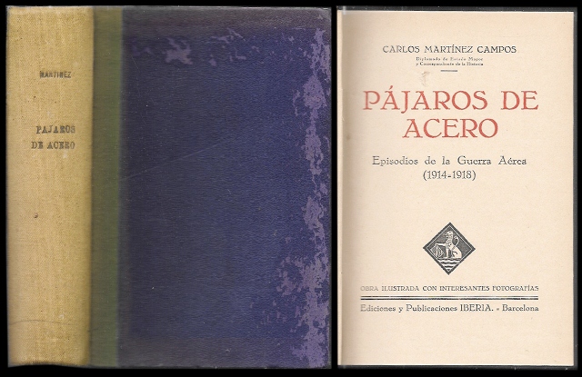 PAJAROS DE ACERO - EPISODIOS DE LA GUERRA AEREA (1914-1918)