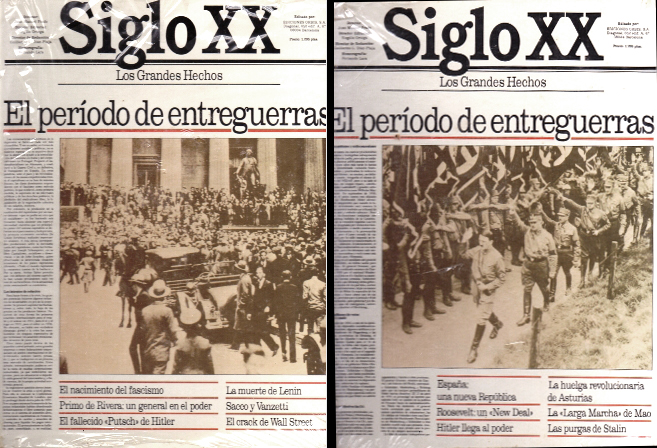 SIGLO XX LOS GRANDES HECHOS EL PRIODICO DE ENTREGUERRAS. 2 TOMOS.