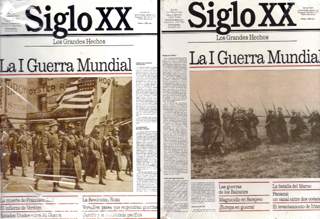 SIGLO XX LOS GRANDES HECHOS LA I GUERRA MUNDIAL. 2 TOMOS.
