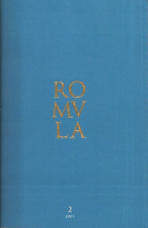 REVISTA DE SEMINARIO DE ARQUEOLOGIA ROMULA Nº 2. 2003