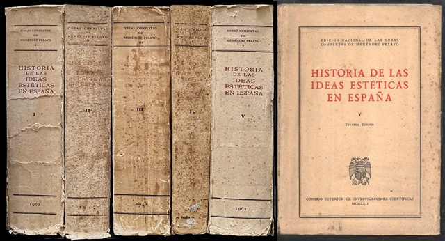 HISTORIA DE LAS IDEAS ESTETICAS EN ESPAÑA 5 TOMOS