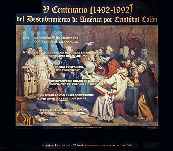 CARPETA CON 6 LAMINAS V CENTENARIO DEL DESCUBRIMIENTO DE AMERICA POR C. COLON