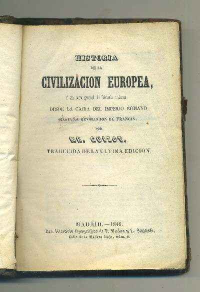 HISTORIA DE LA CIVILIZACION EUROPEA